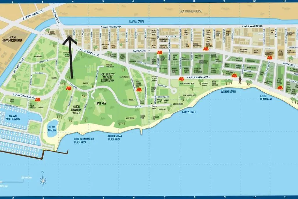 Free Parking, 2 Bedroom Condo Waikiki Sleeps 6 檀香山